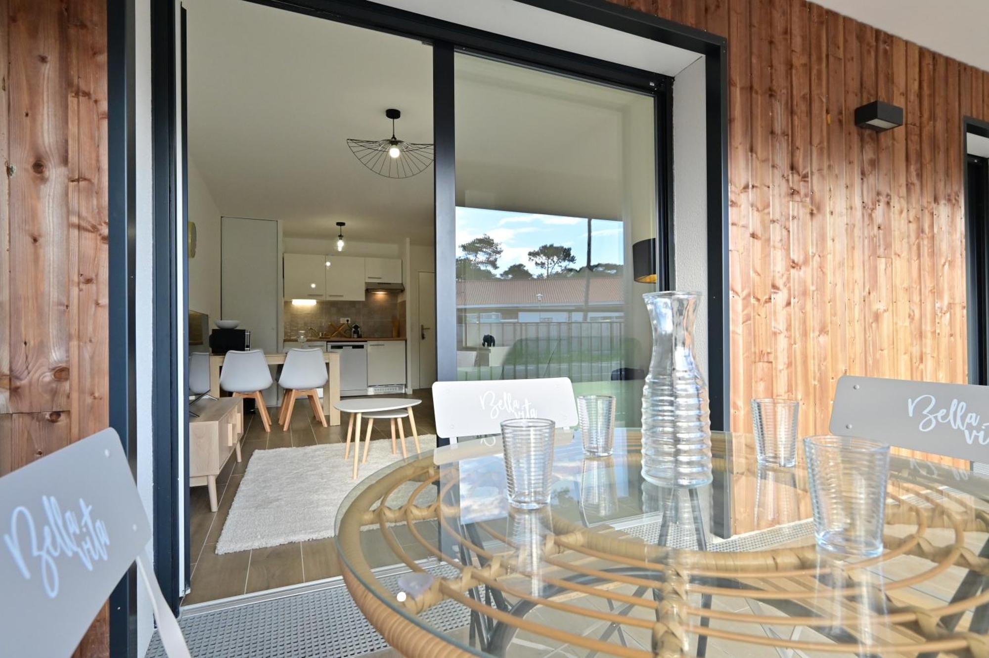 Apartamento Biscawai Chaleureux Et Cosy Avec Terrasse Biscarrosse Exterior foto