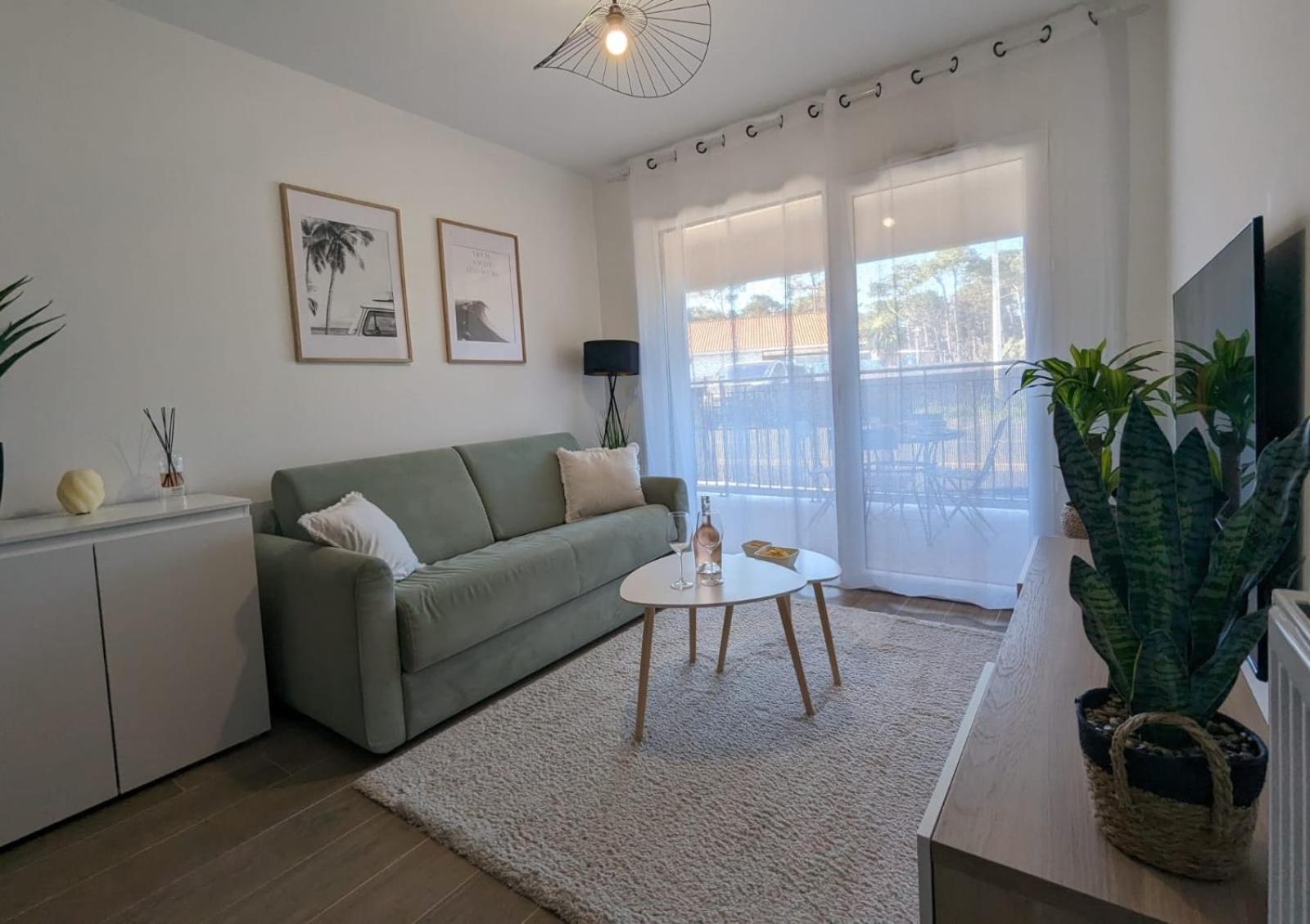 Apartamento Biscawai Chaleureux Et Cosy Avec Terrasse Biscarrosse Exterior foto